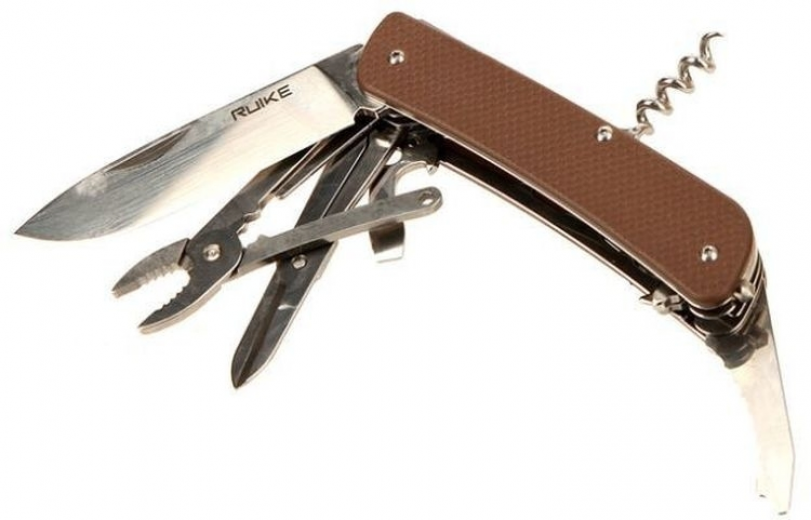 Нож многофунциональный Ruike Criterion Collection L41 Brown - фото - интернет-магазин электроники и бытовой техники TTT