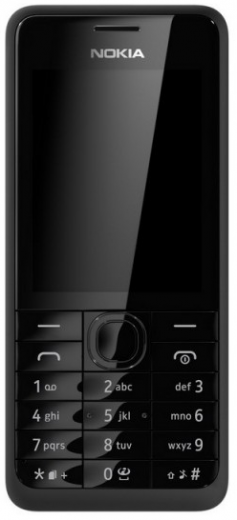 Мобільний телефон Nokia 301 Dual Sim Black - фото - інтернет-магазин електроніки та побутової техніки TTT