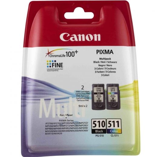 Набор картриджей Canon PG-510Bk/CL-511 Multi Pack (2970B010) - фото - интернет-магазин электроники и бытовой техники TTT