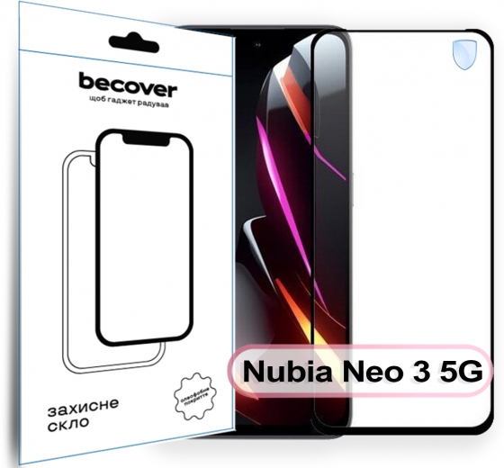 Защитное стекло Becover для Nubia Neo 3 5G (713883) Black - фото - интернет-магазин электроники и бытовой техники TTT
