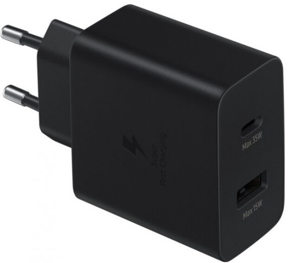Мережевий зарядний пристрій Samsung 35W PD Power Adapter Duo (EP-TA220NBEGRU) Black - фото Мережевий зарядний пристрій Samsung 35W PD Power Adapter Duo (EP-TA220NBEGRU) Black - фото - інтернет-магазин електроніки та побутової техніки TTT