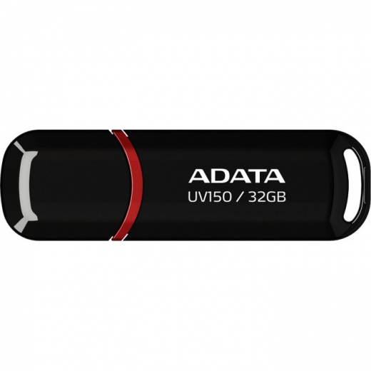 USB флеш накопичувач ADATA UV150 32GB USB 3.2 Gen1 (AUV150-32G-RBK) Black - фото - інтернет-магазин електроніки та побутової техніки TTT