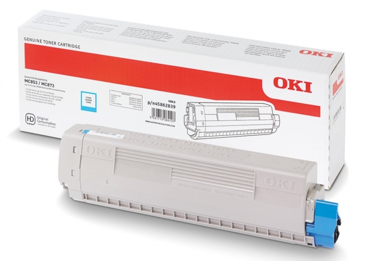 Картридж OKI TONER-Y-MC853/873/883-7,3K (45862839) Cyan - фото - интернет-магазин электроники и бытовой техники TTT