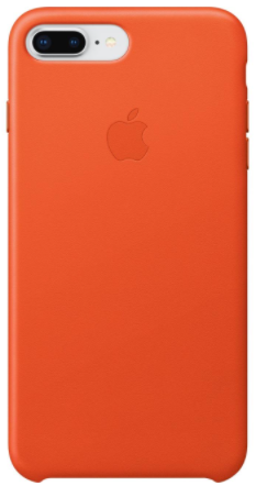 Панель Apple Leather Case iPhone 7/8 Plus Orange - фото - интернет-магазин электроники и бытовой техники TTT
