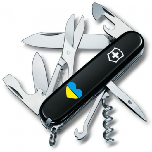 Складаний ніж Victorinox CLIMBER UKRAINE Серце синьо-жовте 1.3703.3_T1090u - фото - інтернет-магазин електроніки та побутової техніки TTT