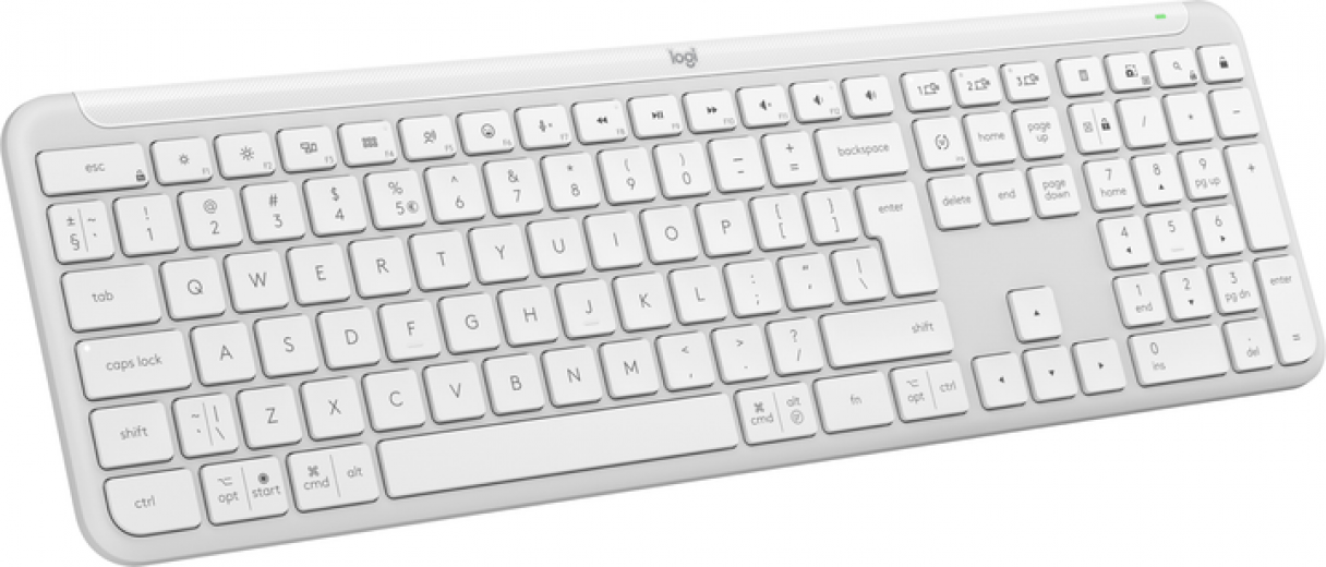 Клавіатура бездротова Logitech K950 Bluetooth/Wireless (920-012466) Off-White  - фото - інтернет-магазин електроніки та побутової техніки TTT