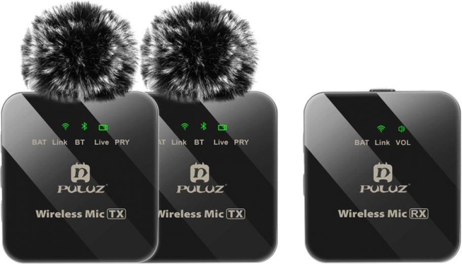 Бездротовий петличний мікрофон Puluz 2 TX + 1 RX (PU3154B) - фото Бездротовий петличний мікрофон Puluz 2 TX + 1 RX (PU3154B) - фото - інтернет-магазин електроніки та побутової техніки TTT