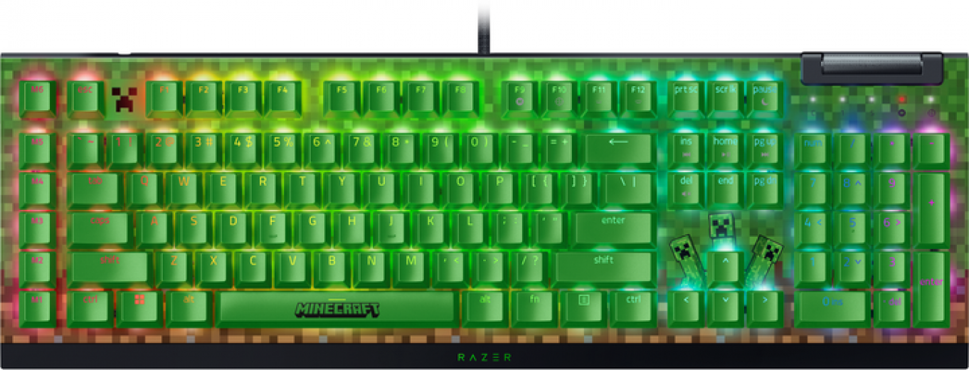 Клавиатура проводная RAZER BlackWidow V4 X Green Switch USB Minecraft Edition (RZ03-04704100-R3M1) - фото - интернет-магазин электроники и бытовой техники TTT
