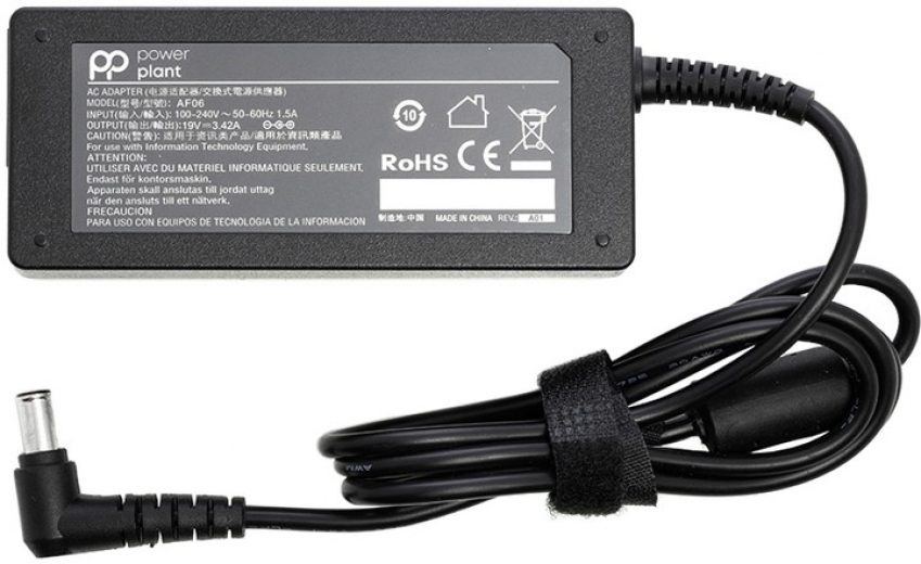 Блок питания PowerPlant для ноутбука LG 6.5х4.4 мм (19V 65W 3.42A) (LG65F6544) - фото Блок питания PowerPlant для ноутбука LG 6.5х4.4 мм (19V 65W 3.42A) (LG65F6544) - фото - интернет-магазин электроники и бытовой техники TTT