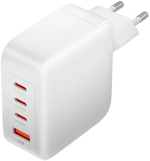 Зарядний пристрій Vention 4xUSB 140 W (3xUSB-C + USB-A) PD3.1 / QC3.0 / GaN (FEIW0-EU) White  - фото Зарядний пристрій Vention 4xUSB 140 W (3xUSB-C + USB-A) PD3.1 / QC3.0 / GaN (FEIW0-EU) White  - фото - інтернет-магазин електроніки та побутової техніки TTT