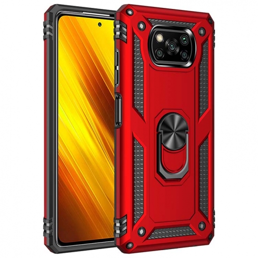 Панель BeCover Military для Poco X3 / Poco X3 Pro (705645) Red - фото - інтернет-магазин електроніки та побутової техніки TTT