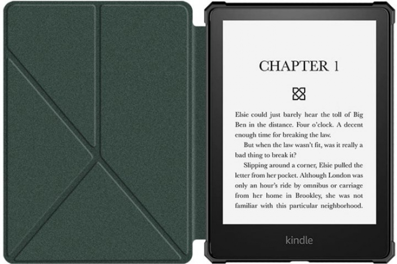 Обложка BeCover Ultra Slim Origami для Amazon Kindle Paperwhite 11th Gen. 2021 (707220) Dark Green - фото - интернет-магазин электроники и бытовой техники TTT