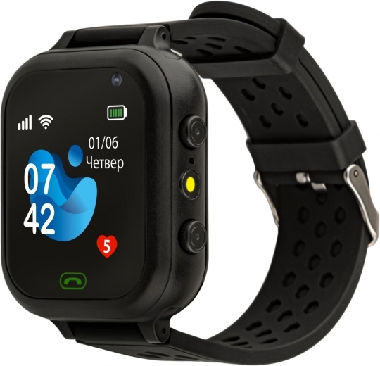 Смарт-часы Amigo GO009 Camera+LED WIFI Black - фото - интернет-магазин электроники и бытовой техники TTT