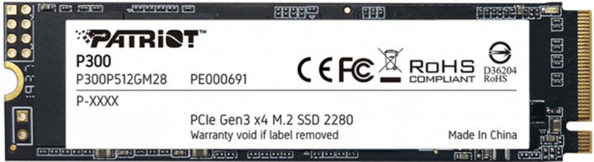 SSD накопитель Patriot P300 2TB M.2 2280 NVMe PCIe 3.0 x4 3D NAND TLC (P300P2TBM28) - фото - интернет-магазин электроники и бытовой техники TTT