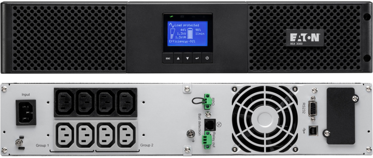 ИБП Eaton 9SX 2000i Rack2U LCD/USB/RS232 (9SX2000IR) - фото - интернет-магазин электроники и бытовой техники TTT