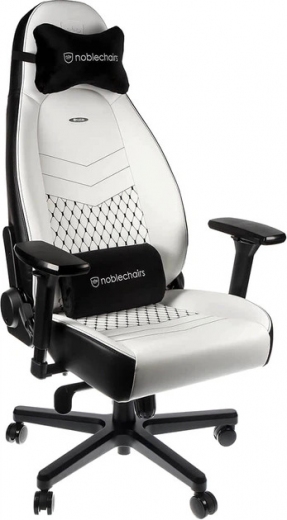 Крісло геймерське NOBLECHAIRS ICON (NBL-ICN-PU-WBK) White/Black  - фото - інтернет-магазин електроніки та побутової техніки TTT