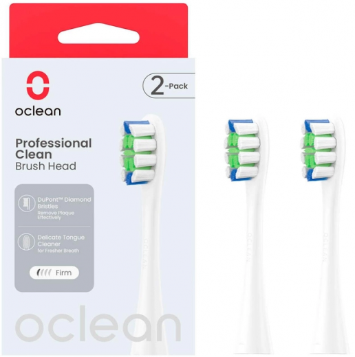 Насадки для электрической зубной щетки Oclean Professional Clean 2шт White - фото Насадки для электрической зубной щетки Oclean Professional Clean 2шт White - фото - интернет-магазин электроники и бытовой техники TTT