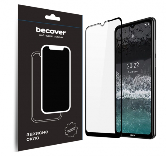 Захисне скло BeCover для Nokia C21 (709741) Black - фото - інтернет-магазин електроніки та побутової техніки TTT