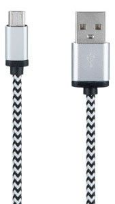 Кабель Optima Suteng MicroUSB (C-011) Silver - фото - интернет-магазин электроники и бытовой техники TTT