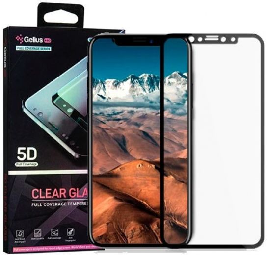 Захисне скло Gelius Pro 5D iPhone X/XS Black - фото - інтернет-магазин електроніки та побутової техніки TTT