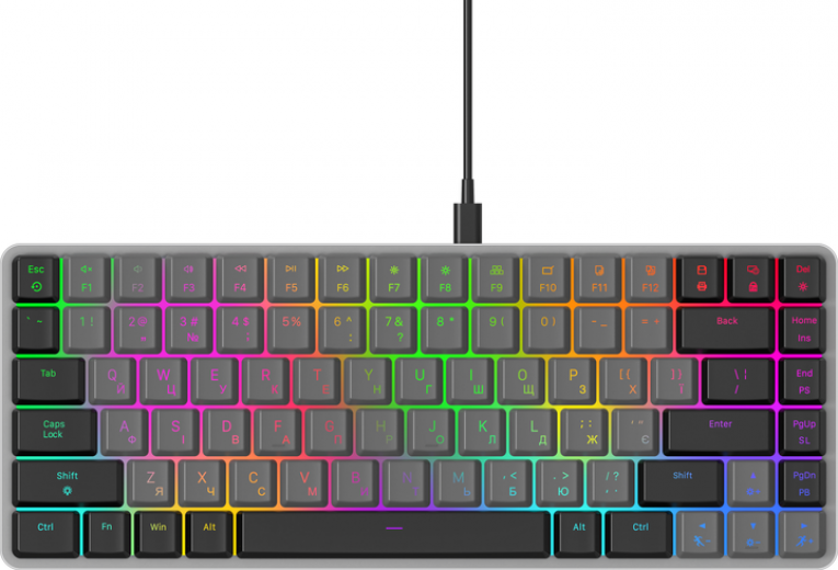 Клавіатура дротова GamePro MK141R Red Swich Low Profile 75% RGB Dark Gray - фото Клавіатура дротова GamePro MK141R Red Swich Low Profile 75% RGB Dark Gray - фото - інтернет-магазин електроніки та побутової техніки TTT