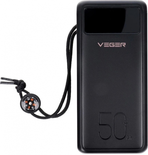 УМБ Veger W5001 50000 mAh 22.5W USB-C 3хUSB-А (W5001.black) Black - фото - інтернет-магазин електроніки та побутової техніки TTT