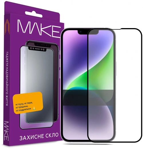 Захисне скло MakeFuture Full Cover Apple iPhone 14 Plus (MGF-AI14PL) - фото - інтернет-магазин електроніки та побутової техніки TTT