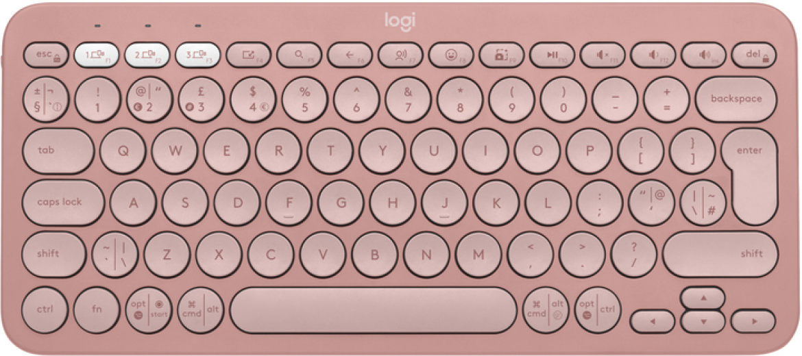 Клавиатура беспроводная Logitech Pebble Keys 2 K380s Tonal UA (920-011853) Rose  - фото Клавиатура беспроводная Logitech Pebble Keys 2 K380s Tonal UA (920-011853) Rose  - фото - интернет-магазин электроники и бытовой техники TTT