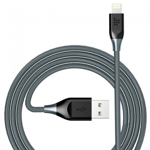 Кабель Tronsmart Lightning MFi 19AWG 1.8m Nylon Cable Grey - фото - інтернет-магазин електроніки та побутової техніки TTT