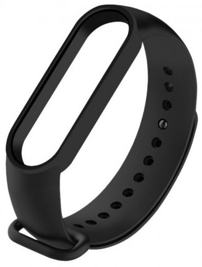 Ремінець для Xiaomi Mi Band 5 Black - фото - інтернет-магазин електроніки та побутової техніки TTT