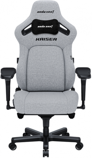 Крісло геймерське Anda Seat Kaiser 4 Size XL (AD12YDDC-XLL-20-G-CF) Gray Linen Fabric  - фото - інтернет-магазин електроніки та побутової техніки TTT
