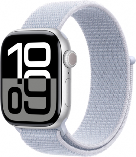Apple Watch Series 10 GPS 42mm Silver Aluminium Case with Blue Cloud Sport Loop (MWWD3QH/A) - фото - интернет-магазин электроники и бытовой техники TTT