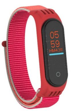 Ремінець TPU Nylon Xiaomi Mi Band 5 Pomegranate - фото - інтернет-магазин електроніки та побутової техніки TTT