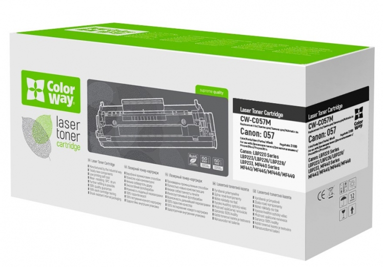 Картридж CW (CW-C057M) Canon LBP223/226/228/MF443/445/446/MF449 (Canon 057) - фото Картридж CW (CW-C057M) Canon LBP223/226/228/MF443/445/446/MF449 (Canon 057) - фото - интернет-магазин электроники и бытовой техники TTT