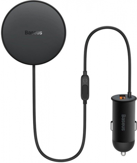 Автодержатель с беспроводной зарядкой Baseus CW01 Magnetic Wireless+USB-A Charging Car Mount (SUCX040001) Black - фото Автодержатель с беспроводной зарядкой Baseus CW01 Magnetic Wireless+USB-A Charging Car Mount (SUCX040001) Black - фото - интернет-магазин электроники и бытовой техники TTT