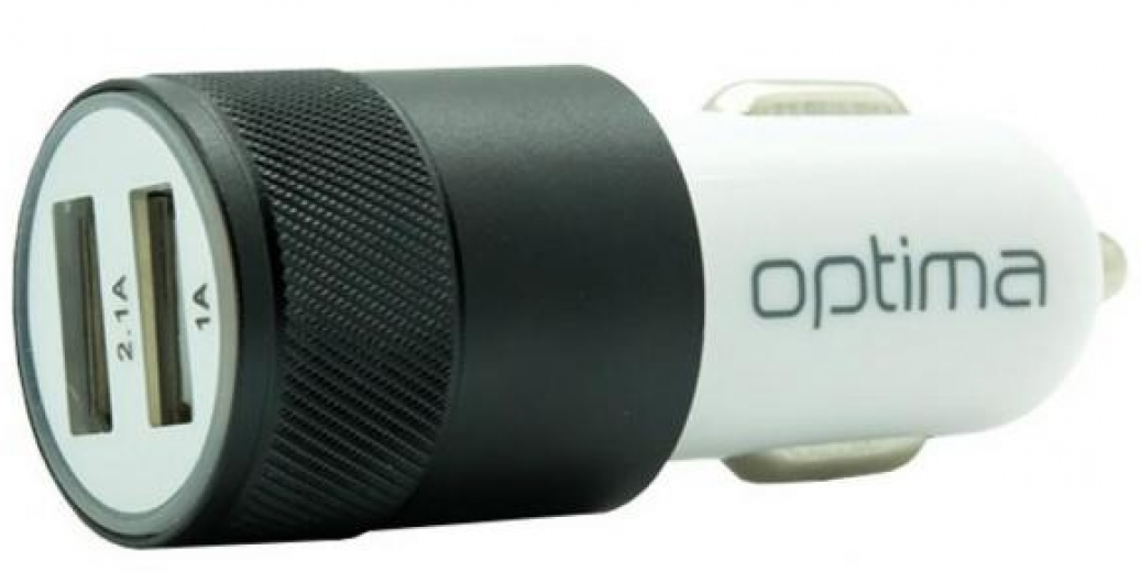 Автомобильное зарядное устройство 2USB Optima Metal Black - фото - интернет-магазин электроники и бытовой техники TTT