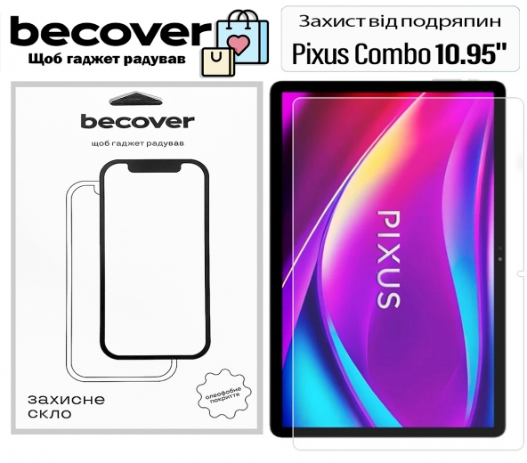 Защитное стекло Becover для Pixus Combo 10.95