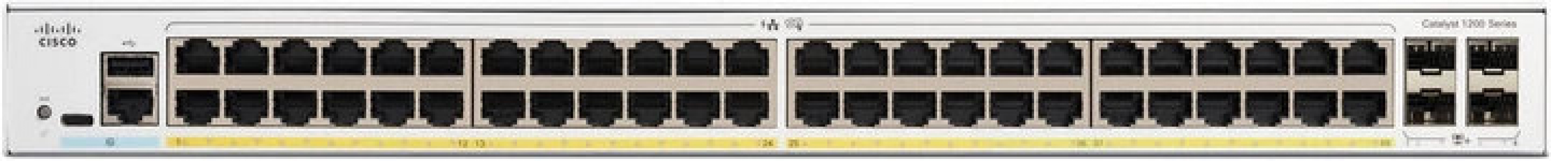 Коммутатор Cisco Catalyst 1200 (C1200-48T-4X) - фото - интернет-магазин электроники и бытовой техники TTT