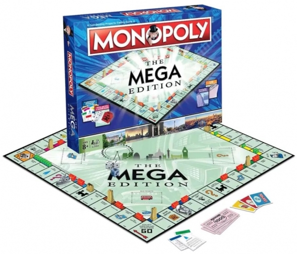 Гра настільна Winning Moves The Mega Edition Monopoly (002459) - фото - інтернет-магазин електроніки та побутової техніки TTT