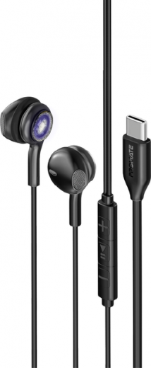 Наушники Promate LumiBuds-C (lumibuds-c.black) Black  - фото - интернет-магазин электроники и бытовой техники TTT