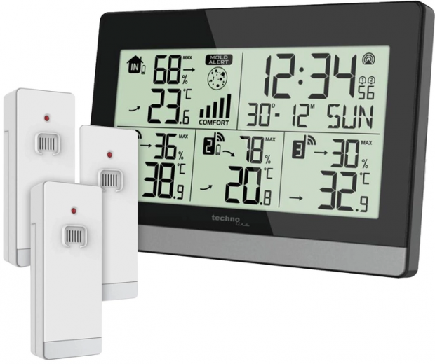 Термогигрометр Technoline WS7065 Black/Silver - фото Термогигрометр Technoline WS7065 Black/Silver - фото - интернет-магазин электроники и бытовой техники TTT