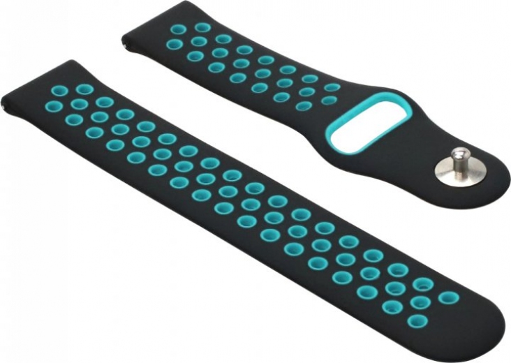 Ремешок BeCover Vents Style для Honor MagicWatch 2 / Huawei Watch 3 Pro Classic 46mm (707069) Black-Blue - фото - интернет-магазин электроники и бытовой техники TTT