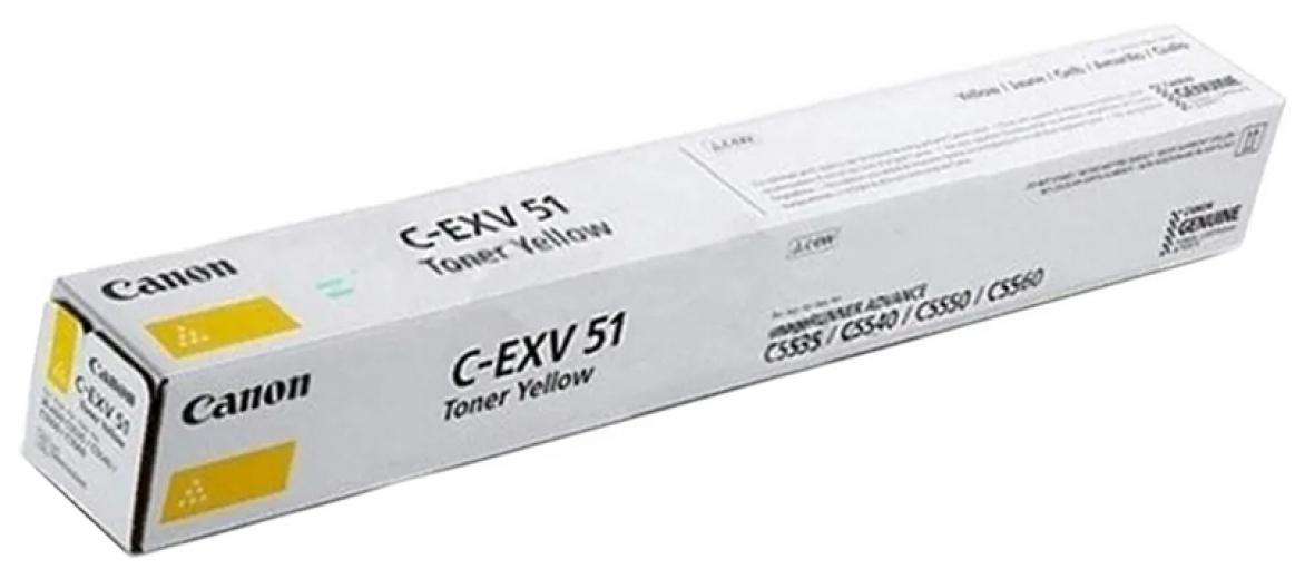 Тонер-картридж Canon iRAC55XX C-EXV51 Yellow - фото - інтернет-магазин електроніки та побутової техніки TTT