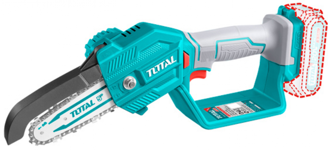 Аккумуляторная цепная минипила Total TGSLI20581 20 В шина 13 см скорость цепи 5 м/с - фото Аккумуляторная цепная минипила Total TGSLI20581 20 В шина 13 см скорость цепи 5 м/с - фото - интернет-магазин электроники и бытовой техники TTT