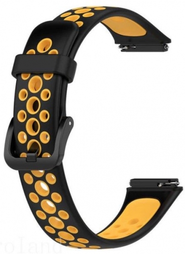 Ремешок BeCover Vents Style для Huawei Band 7 (709441) Black-Orange - фото - интернет-магазин электроники и бытовой техники TTT