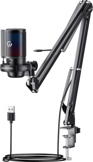 Мікрофон GamePro UGM145B Black - фото Мікрофон GamePro UGM145B Black - фото - інтернет-магазин електроніки та побутової техніки TTT