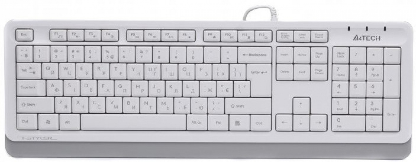 Клавиатура A4Tech FK10 (4711421943024) White  - фото - интернет-магазин электроники и бытовой техники TTT