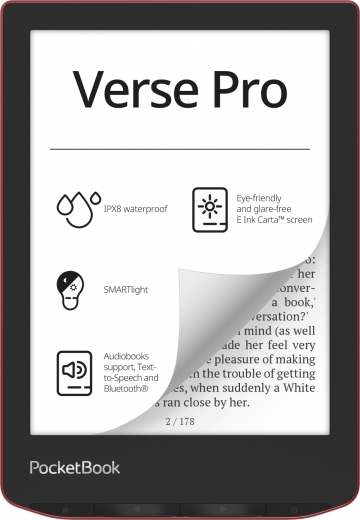 Электронная книга PocketBook Verse Pro (PB634) (PB634-3-CIS) Passion Red - фото - интернет-магазин электроники и бытовой техники TTT