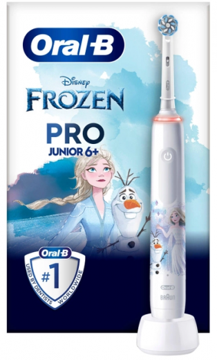 Електрична зубна щітка Braun Oral-B Pro 3 Junior Frozen - фото - інтернет-магазин електроніки та побутової техніки TTT