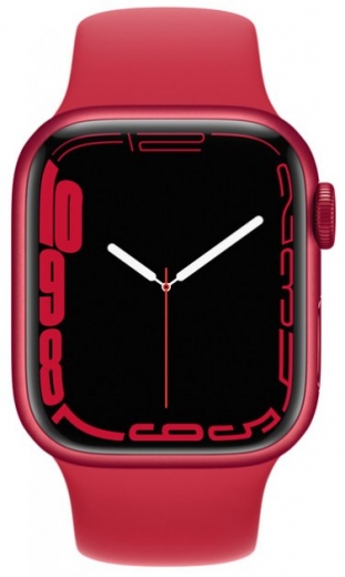 Apple Watch Series 7 GPS 41mm (PRODUCT) Red Aluminium Case with (MKN23UL/A) Red Sport Band - фото - інтернет-магазин електроніки та побутової техніки TTT